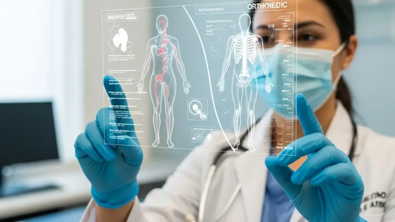 Check-up integrado com cardiologia e ortopedia conectados para diagnóstico completo